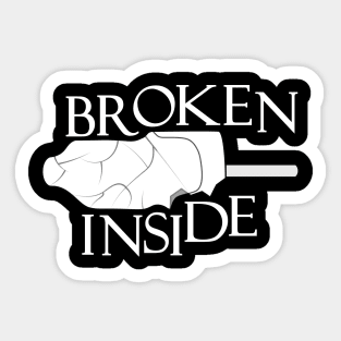 Broken Inside Sticker